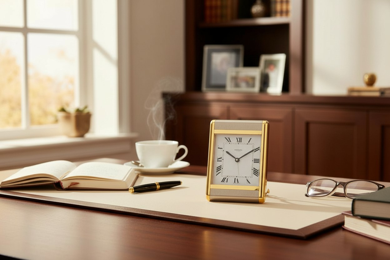 Cartier Tank Desk Clock / Horloge Rare 1980'