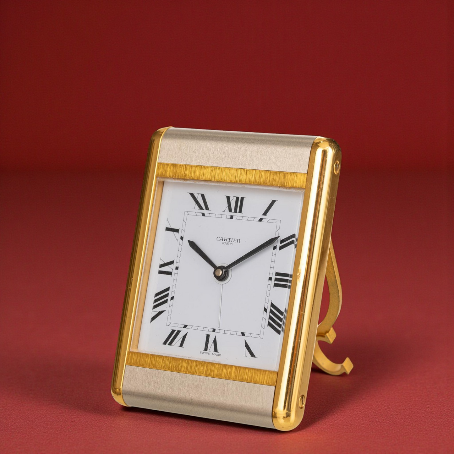 Cartier Tank Desk Clock / Horloge Rare