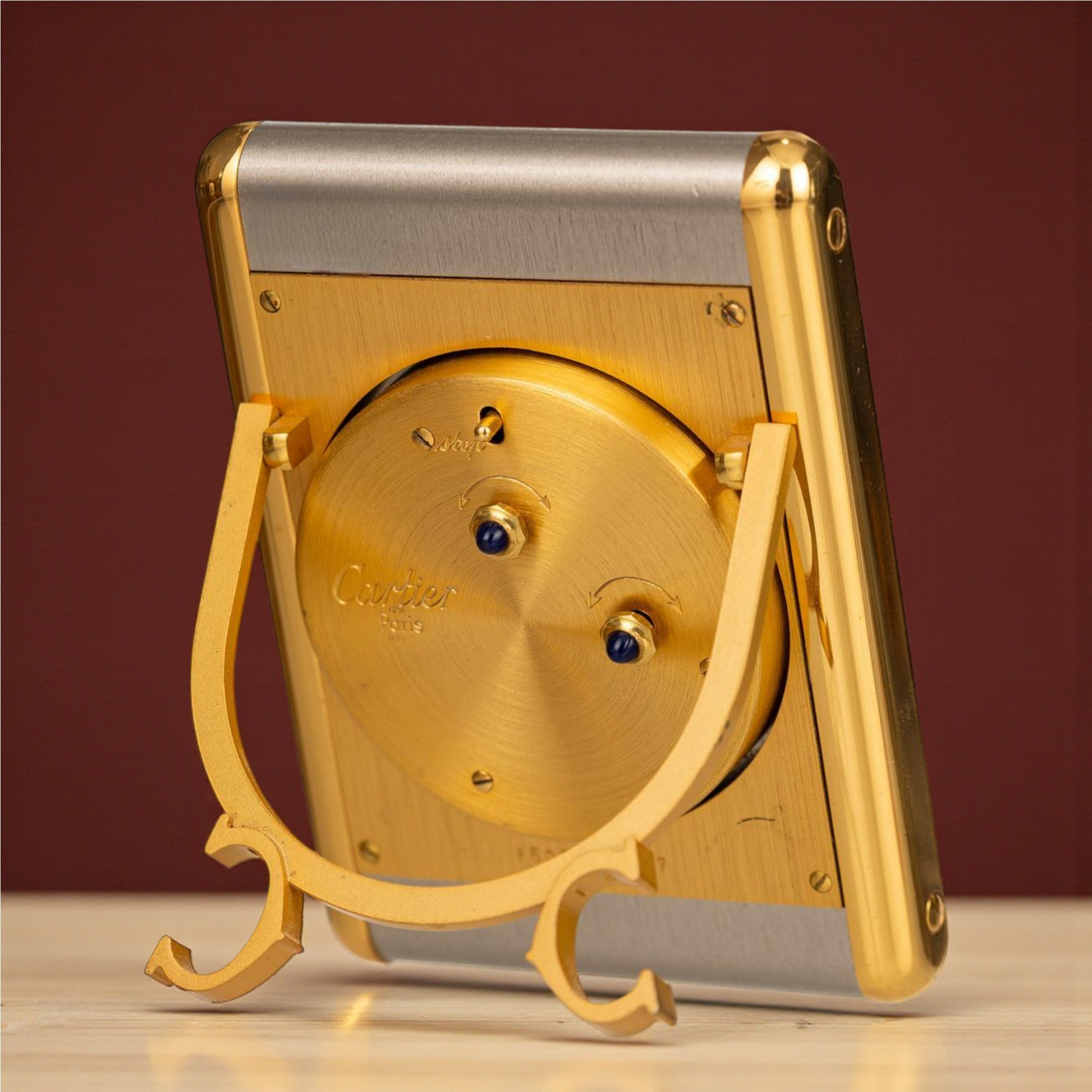 Cartier Tank Desk Clock / Horloge Rare 1980'