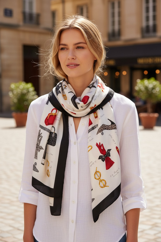 Christian Dior 'La Parisienne' New Large Silk Scarf/ Schal/ Echarpe