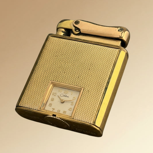 Colibri Vintage Collector Lighter / Zigarettenanzünder / Allume-cigarette with integrated clock