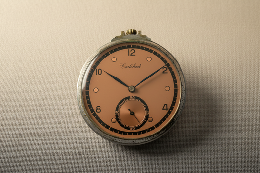 Cortébert Vintage Salmon Dial Pocket Watch / Montre de poche/ Taschenuhr