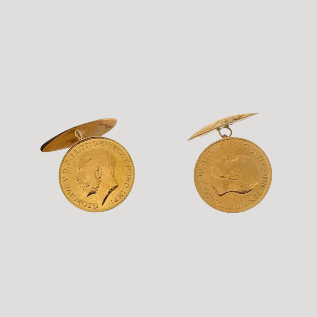 Cufflinks in 24K Gold Rare, 1913 French Empire Coin Rare