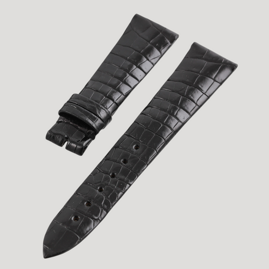 Daniel Roth New Black Croco Leather Bracelet/Band/Strap