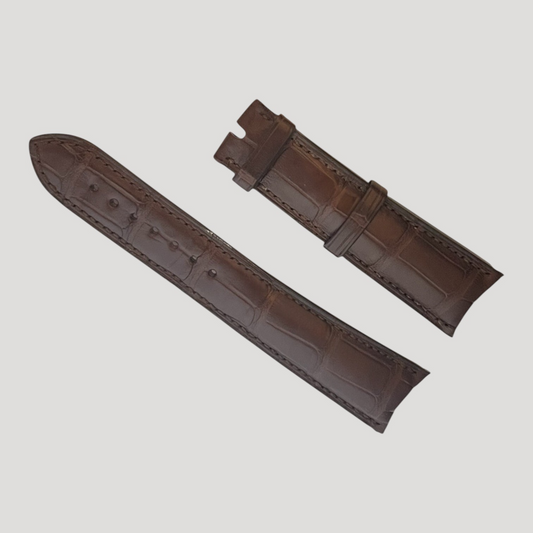Daniel Roth New Brown Croco Leather Bracelet/Band/Strap