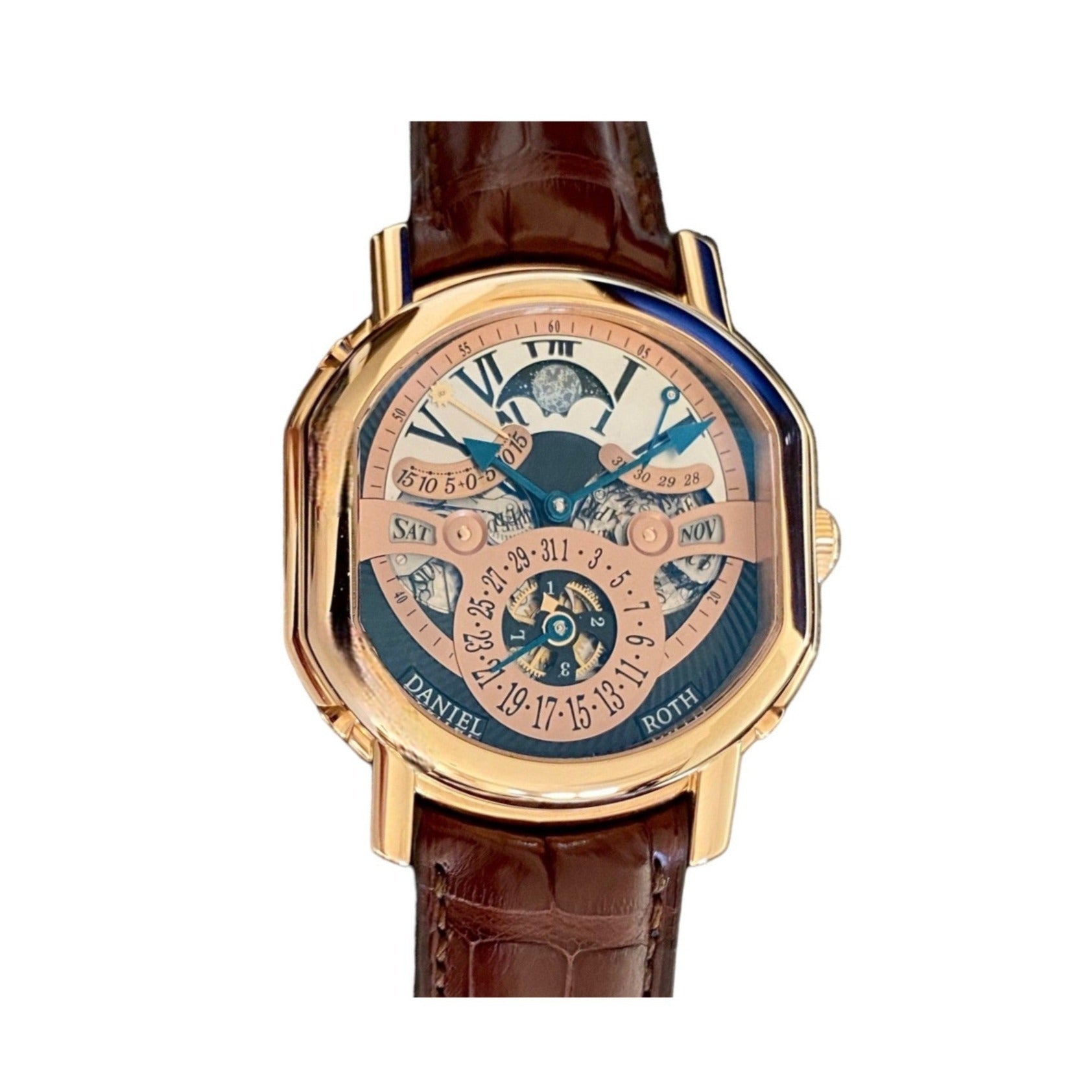 daniel roth Perpetual Calendar Retrograde 121.Y.40.720.CB.BO, New Full Set, 24Time, Daniel Roth, chrono24, luxury, timepiece, sothebys, christies, collector, collectible, grande complication