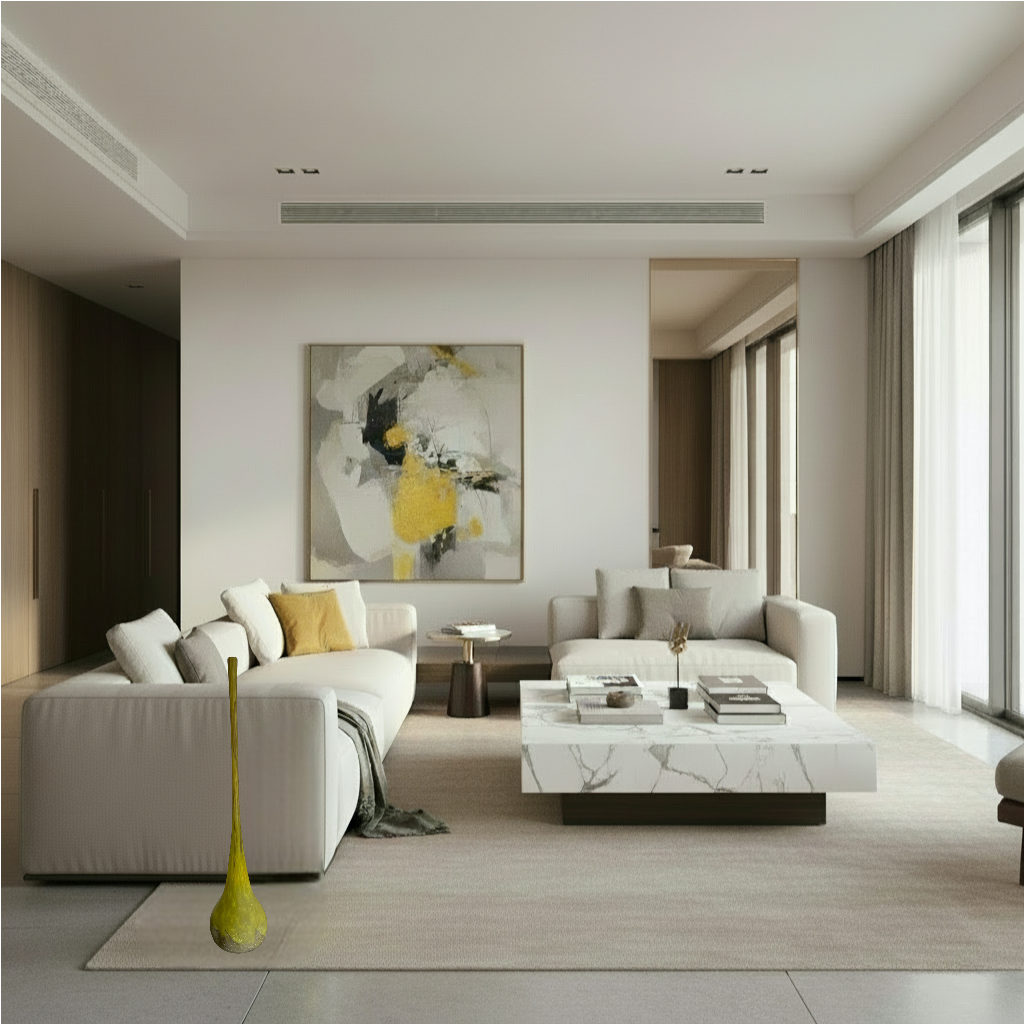 Daum Nancy important long neck glass 70 cm Vase Rare 1900', lifestyle, art, home decoration, decoration maison, gift