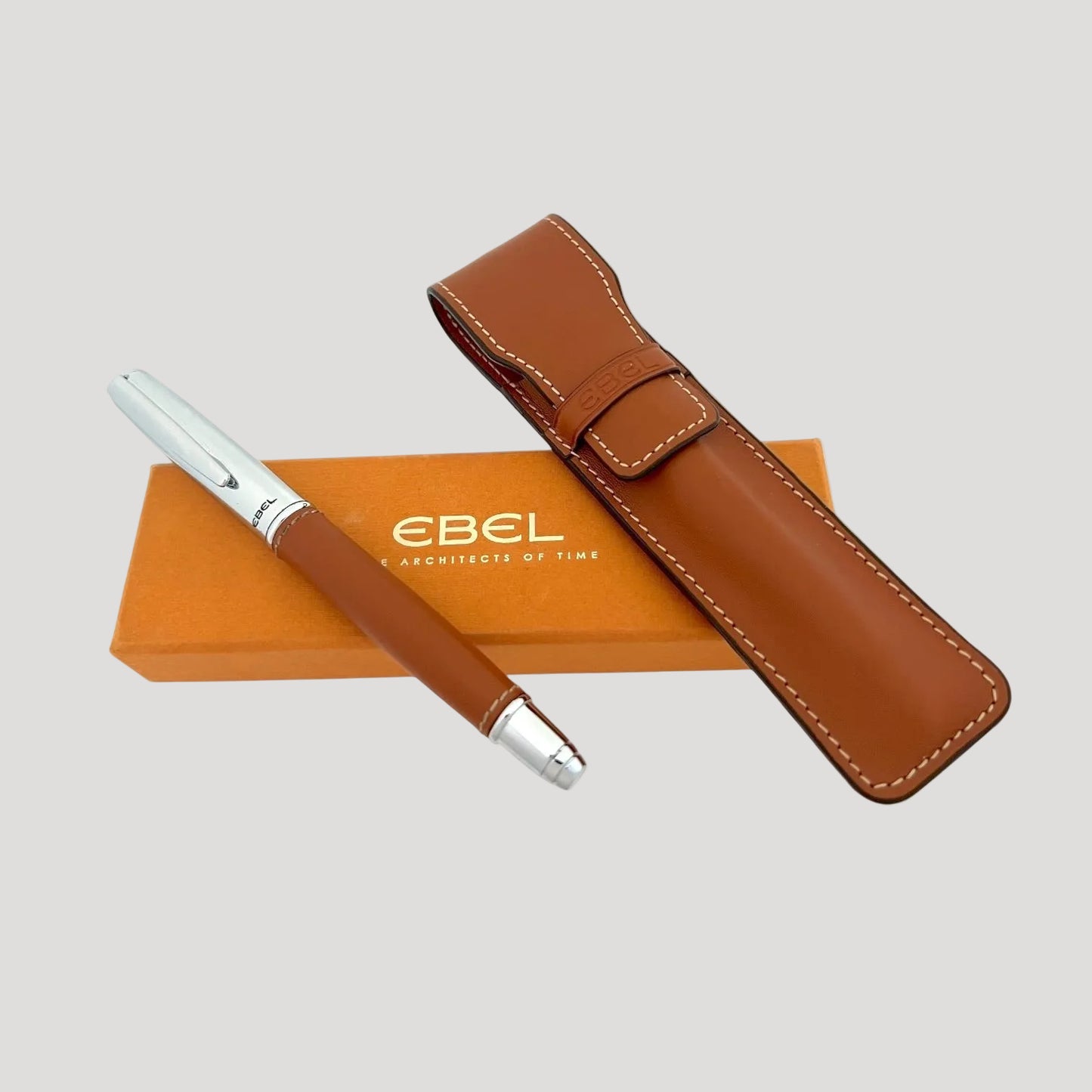 Ebel New Ballpoint Pen / Stylo /Stift in its leather pouch and outer box