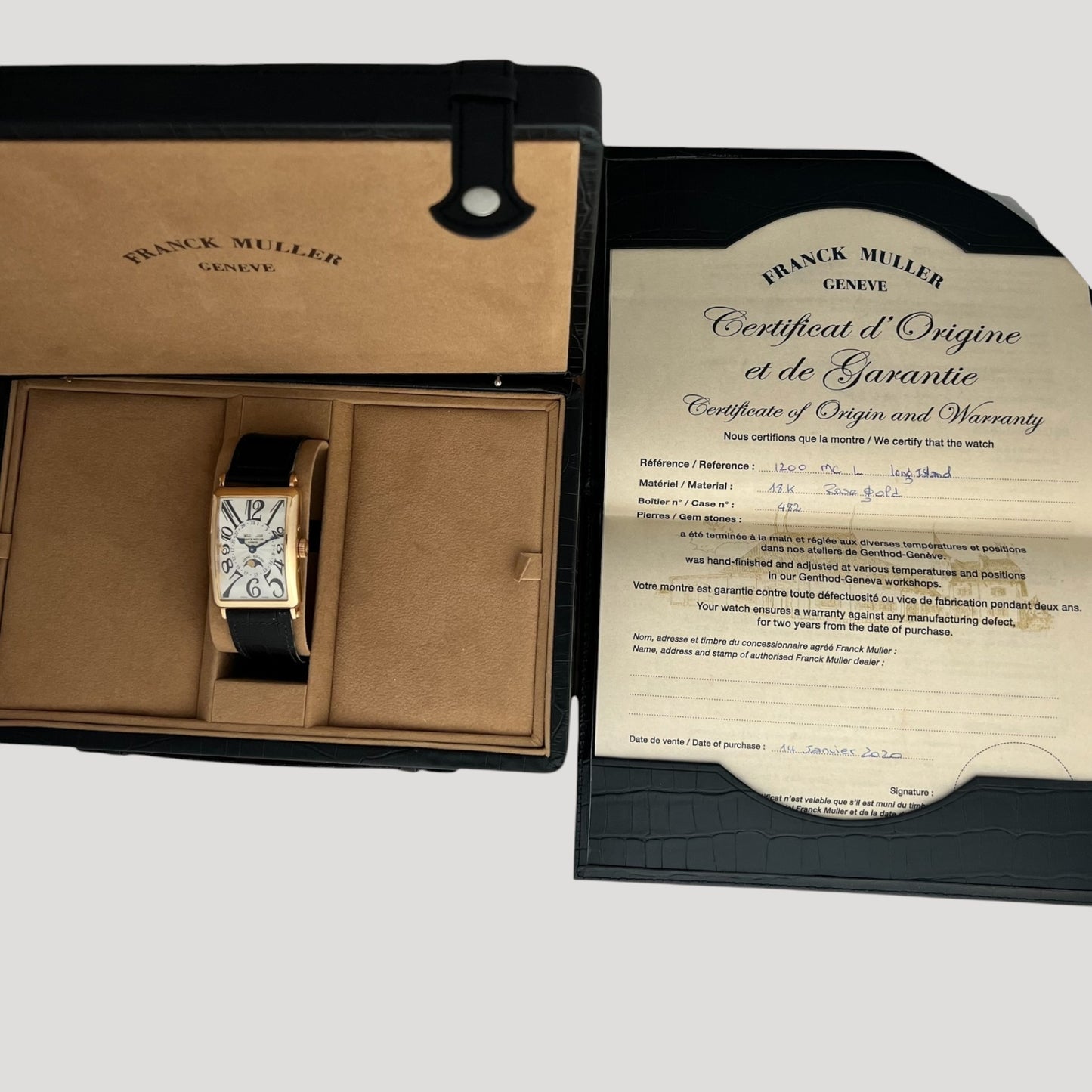 Franck Muller Genève Long Island Ref. 1200MCL, 18k Gold Wrist Watch