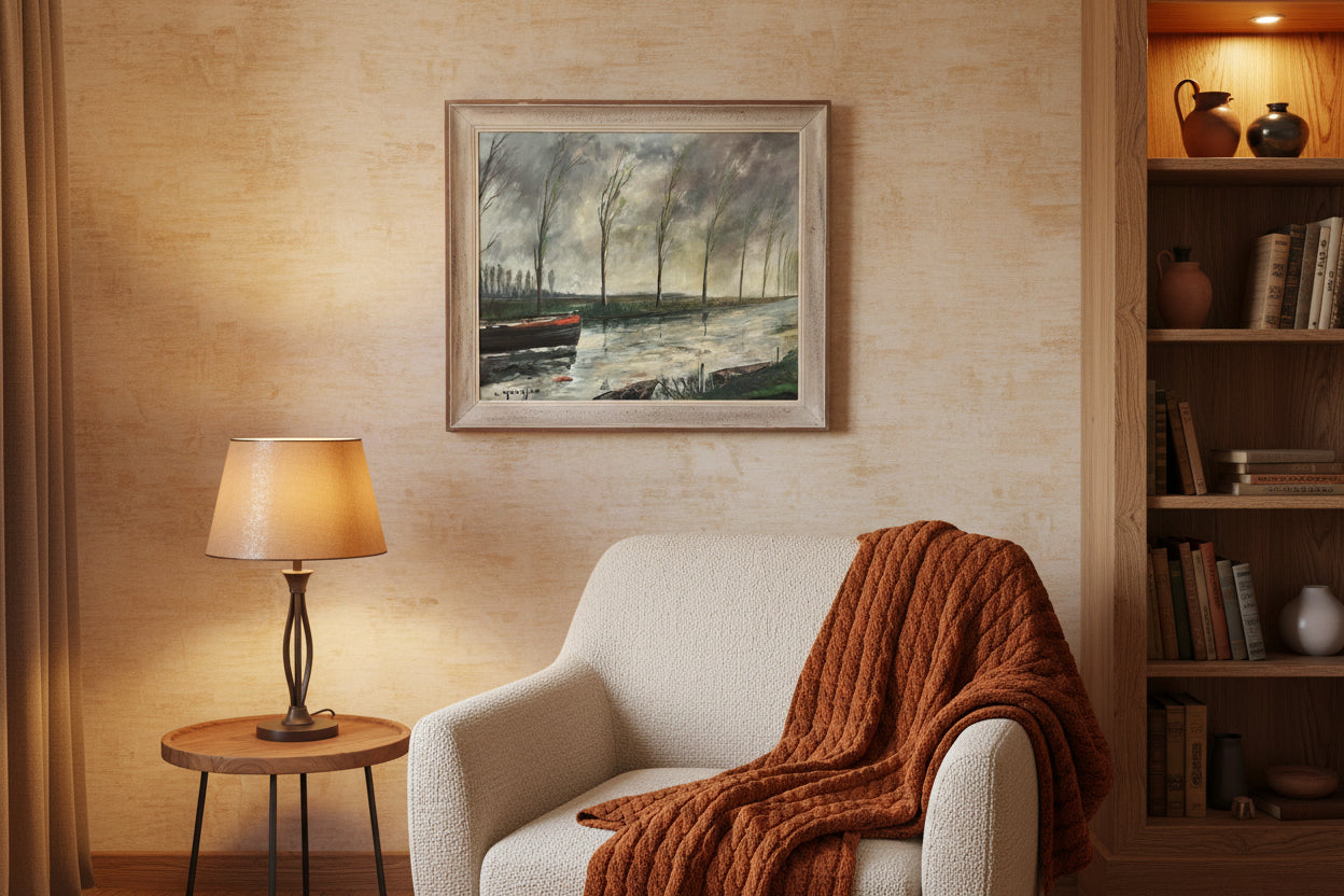 Gourjon Signed Painting / Tableau / Gemälde mid-20th