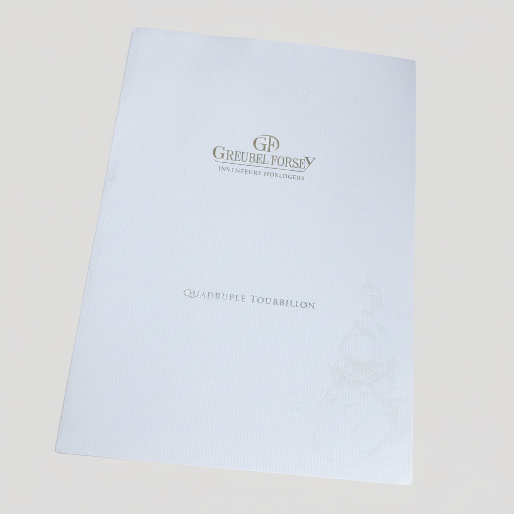 Greubel.Forsey Quadruple Tourbillon Unfold Catalogue