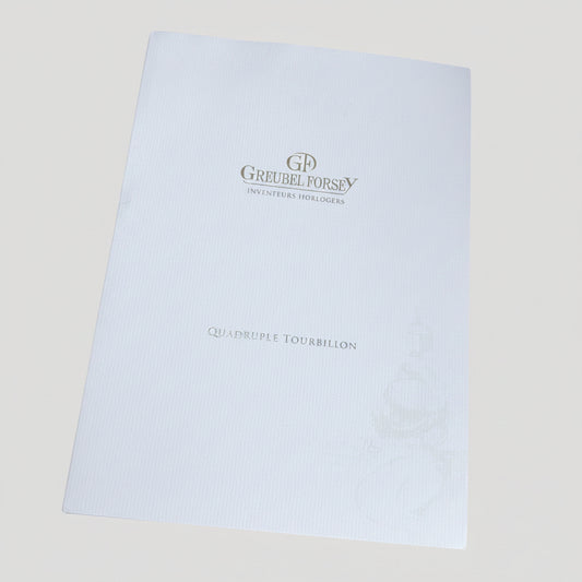 Greubel.Forsey Quadruple Tourbillon Unfold Catalogue