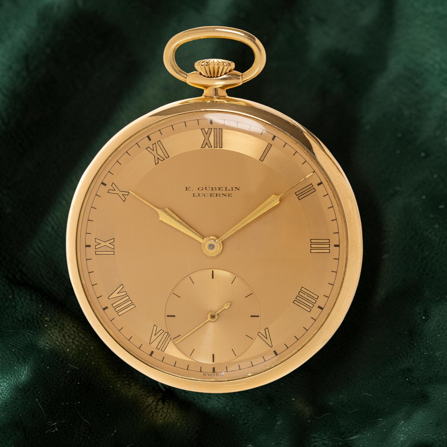 Gubelin Lucerne Gold Pocket Watch / Taschenuhr / Montre de poche ca 1940'
