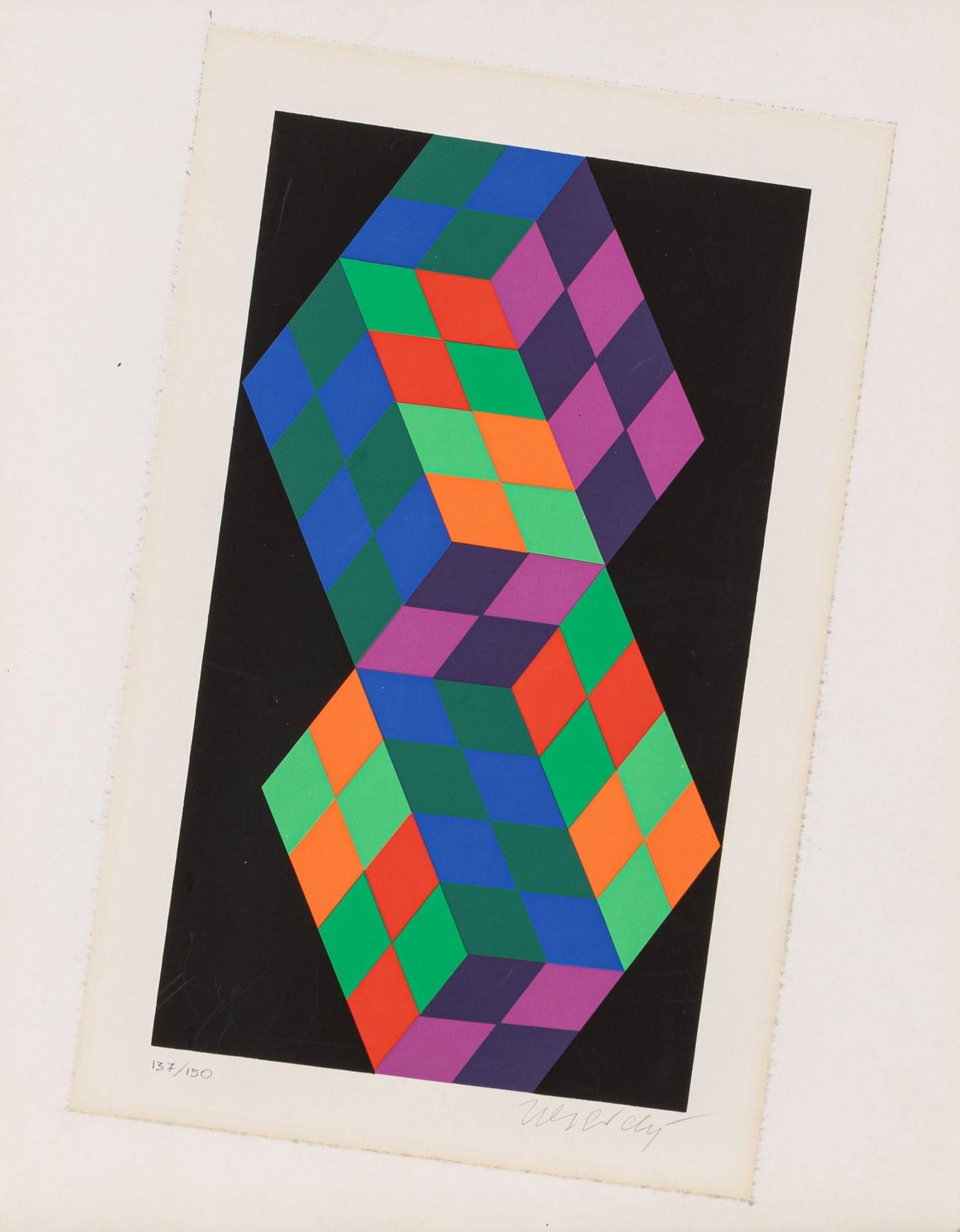 Victor Vasarely Signed Silk-screen on paper, Limited to 150