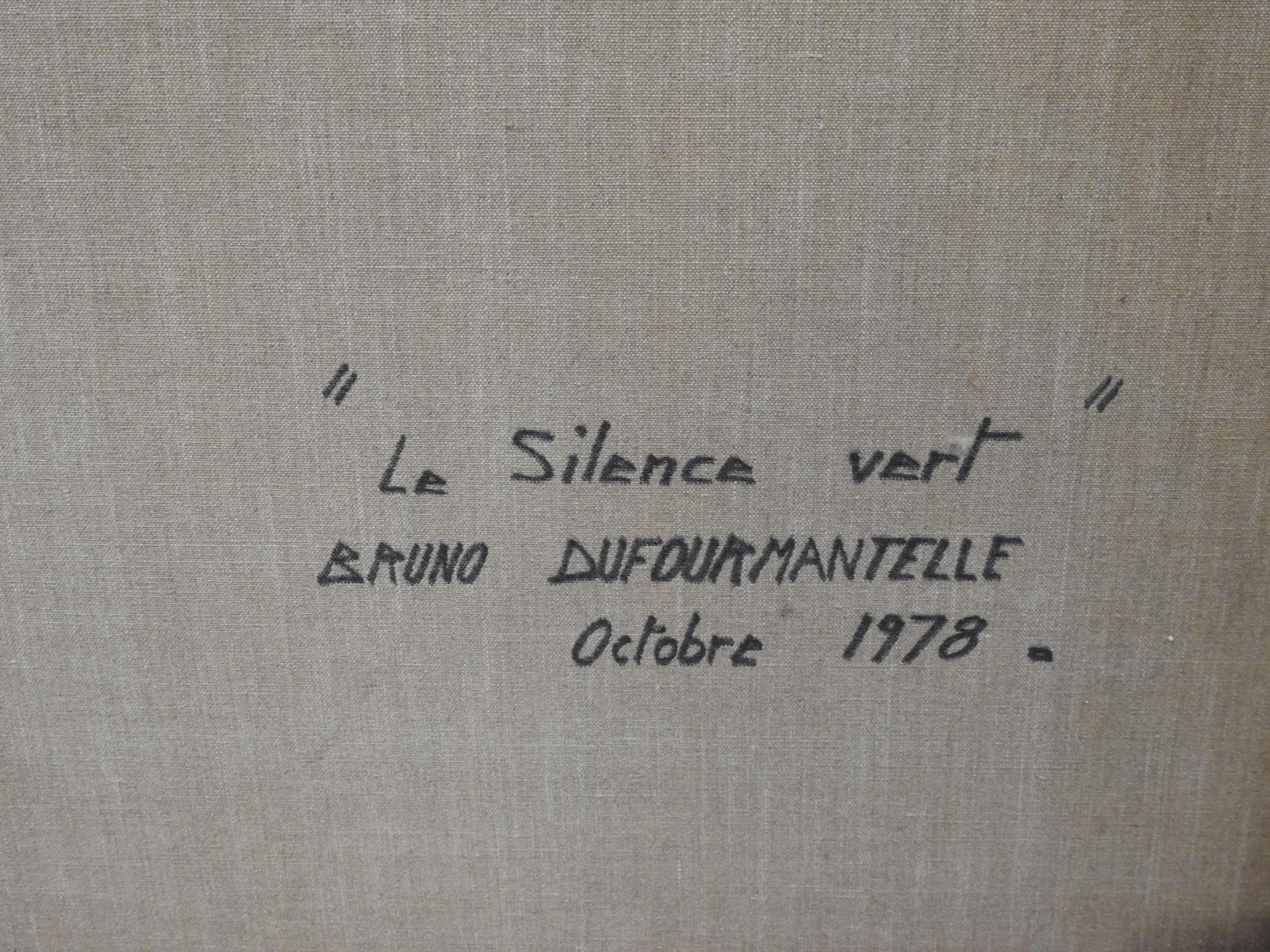 Bruno Dufourmantelle (1949), Green Silence, Large oil on canvas