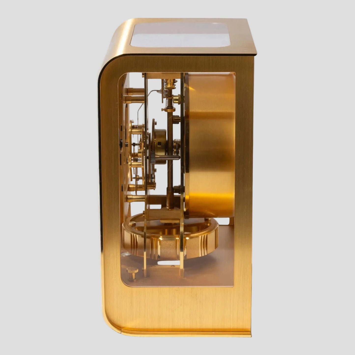 Jaeger LeCoultre by Luigi Colan Atmos Gilt Brass Desk or Wall Clock Horloge Tischuhr ca 1980' Perfect Rare