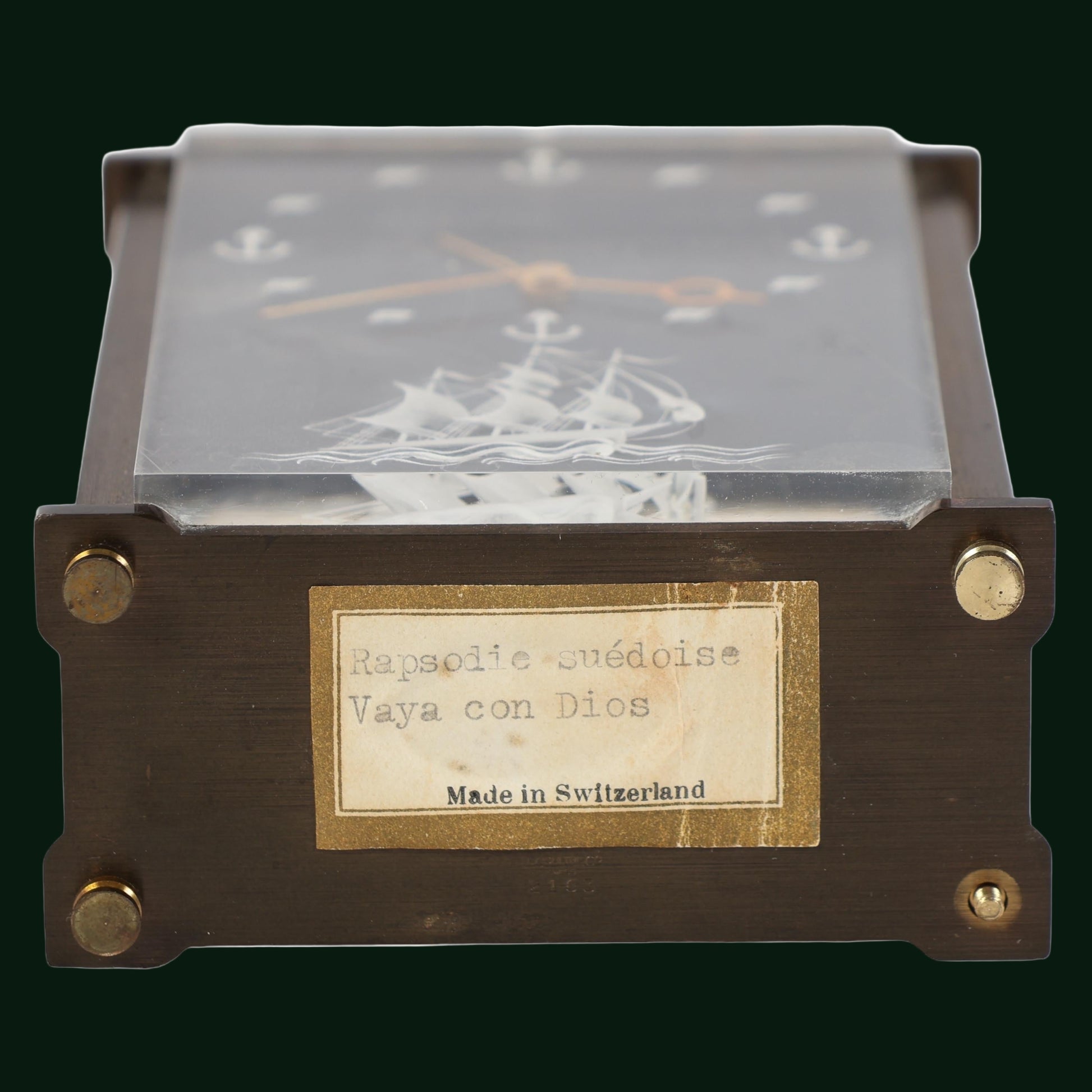 Jaeger-LeCoultre "Sailor" Musical Table Clock with Chime from the "Traviata", 1970s