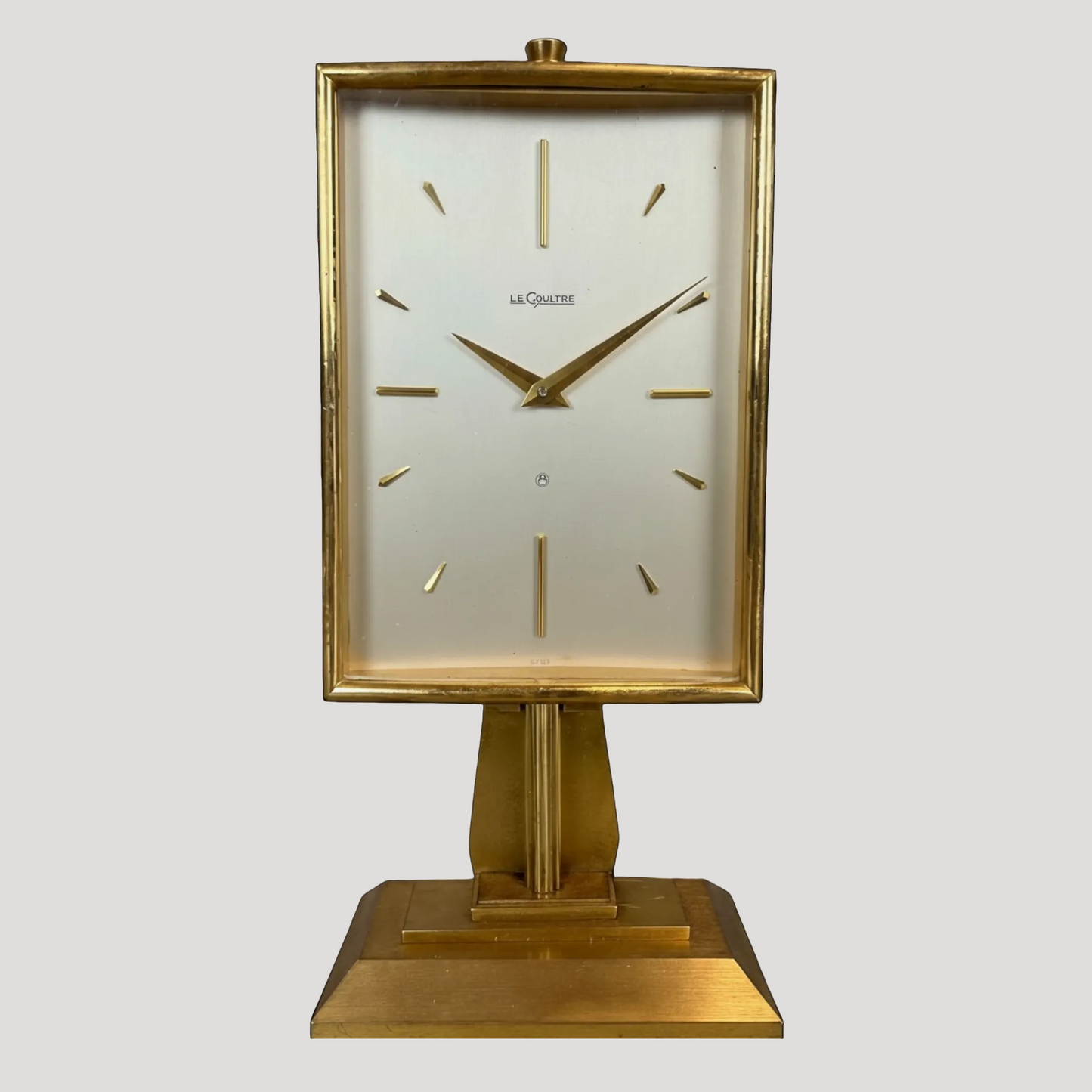 Jaeger-LeCoultre Minimalist Design 8 Days Unique Table Clock Horloge Collector Rare