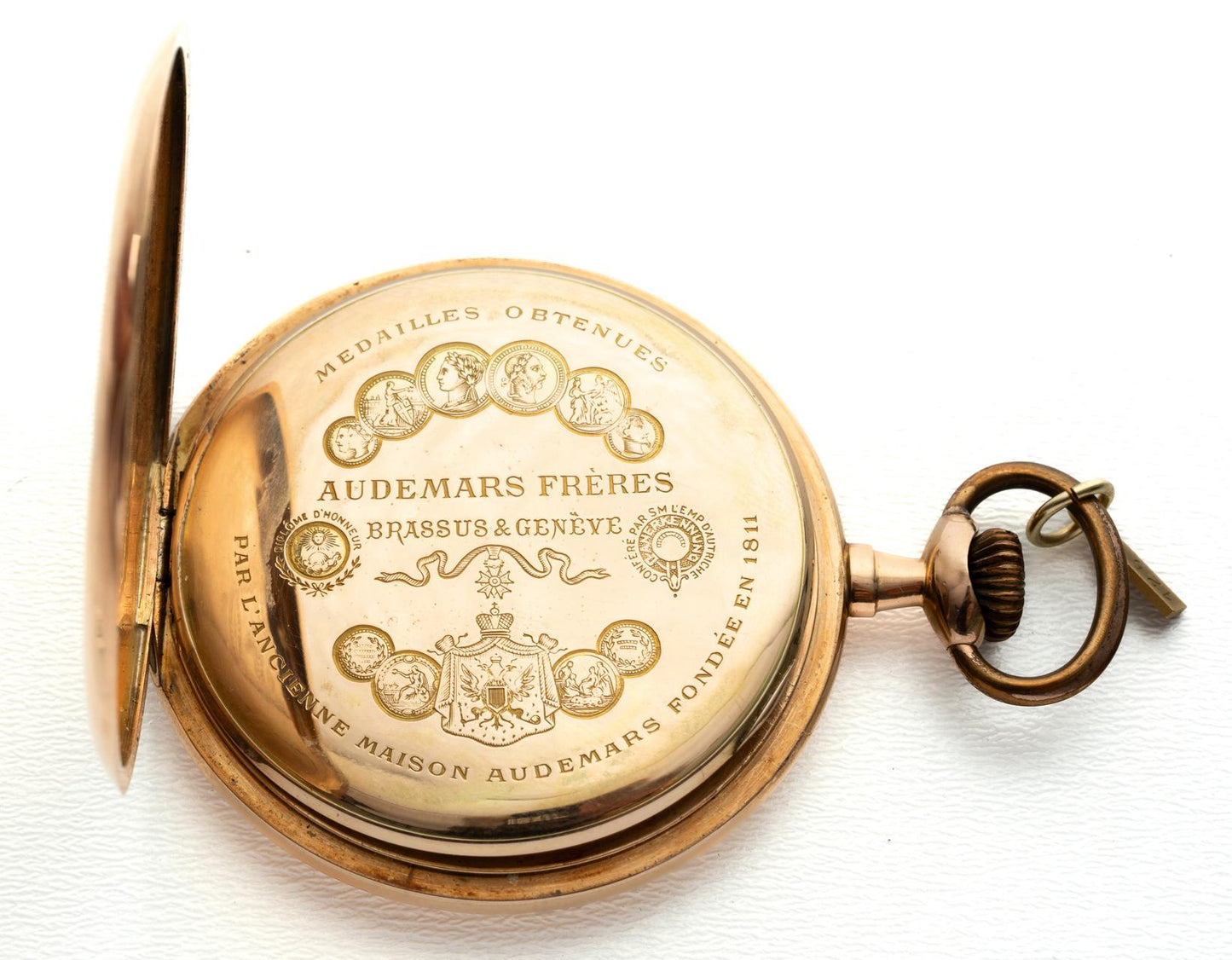 Audemars Freres Lepine Genève & Brassus Vintage Gold Pocket Watch Rare Collector' 1920'