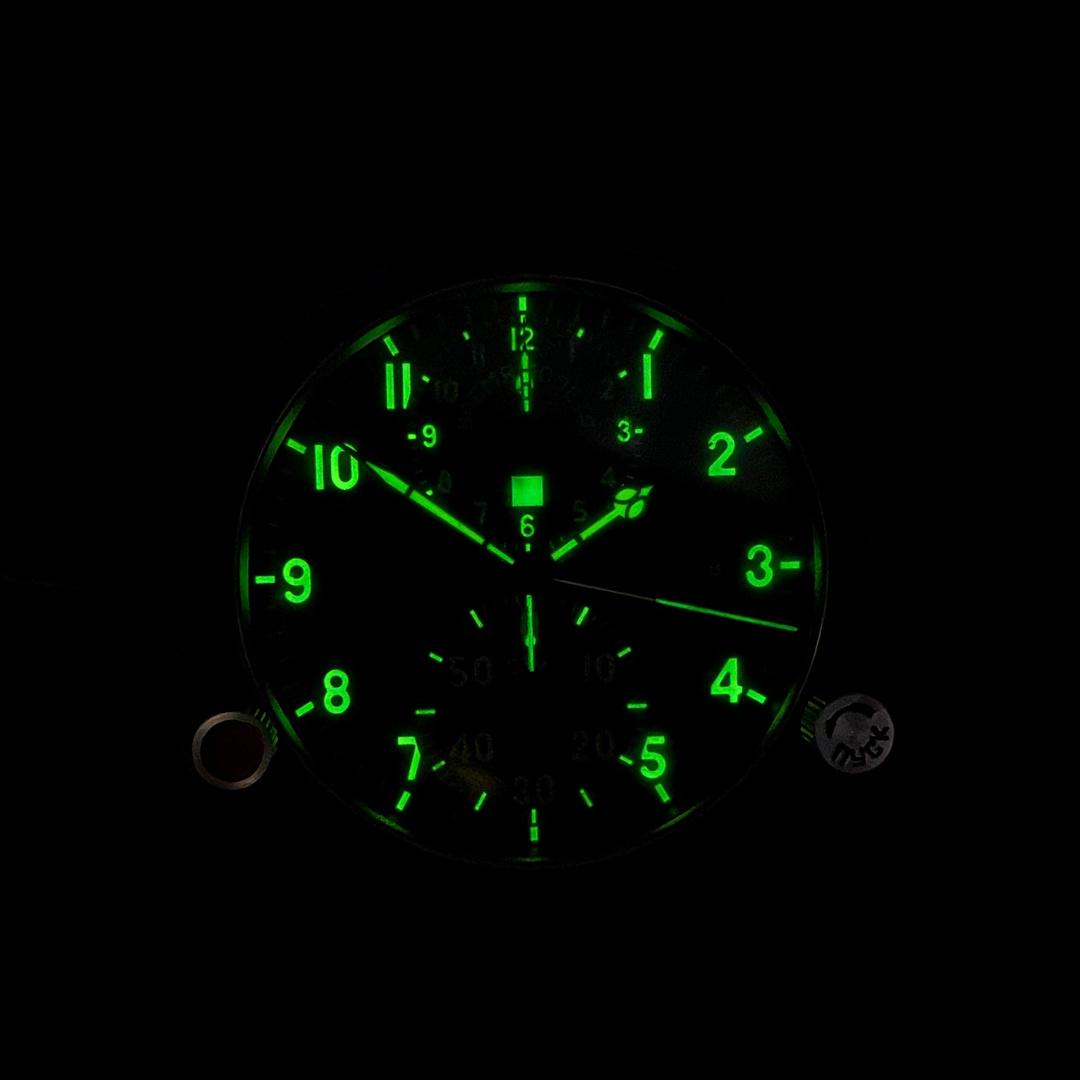 Soviet pilot aircraft clock ATSCH-1 „Vremya Poleta“ 27V, cockpit chronograph Cold War 1960'