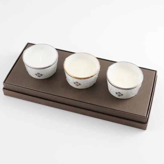 Patek Philippe Set of 3 Porcelain Candles / Bougies / Kerzen