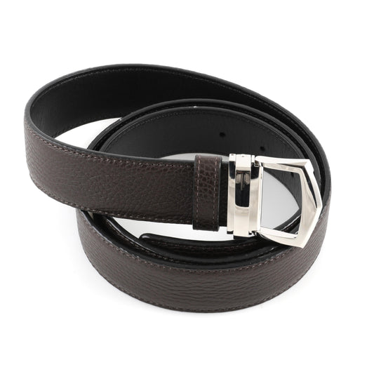 Patek Philippe New brown and black leather reversible and adjustable belt band ceinture in its Patek box