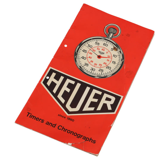 Heuer "Timers and Chronographs" Book Catalog, in English, with price list 1961