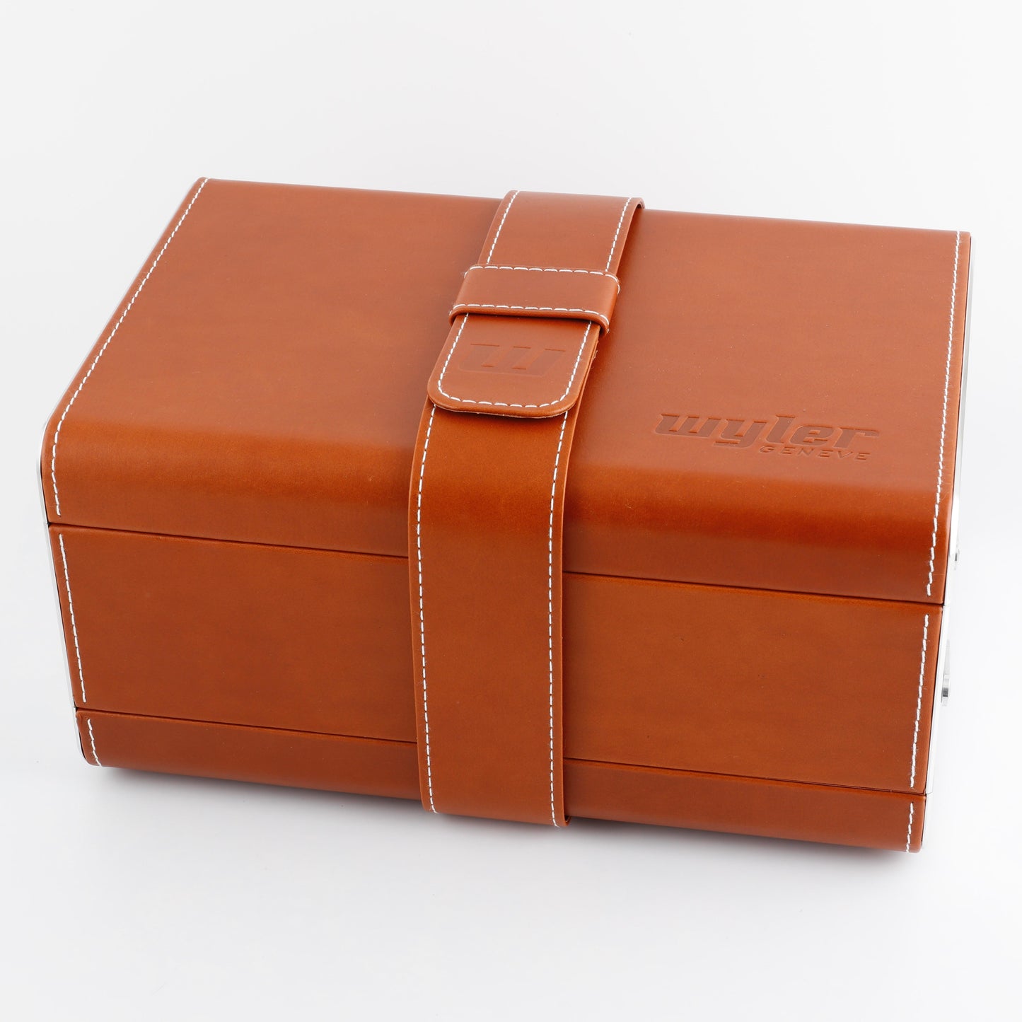 Wyler Large Double Deck Leather Box / Boîte / Uhrenbox / Scatola & its outer box