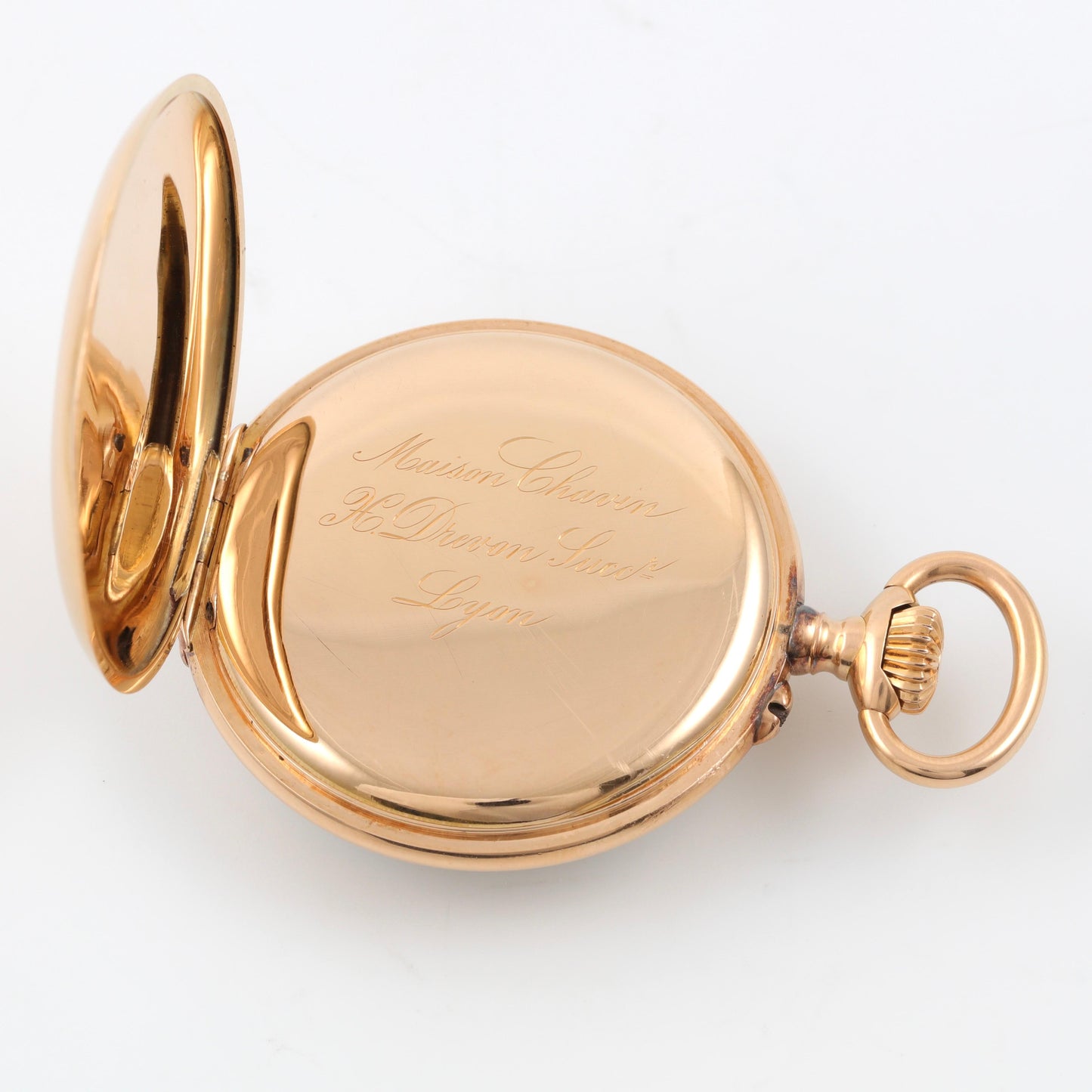 Maison Chavin Massive Rose Gold Pocket Watch, ca 1880-1890