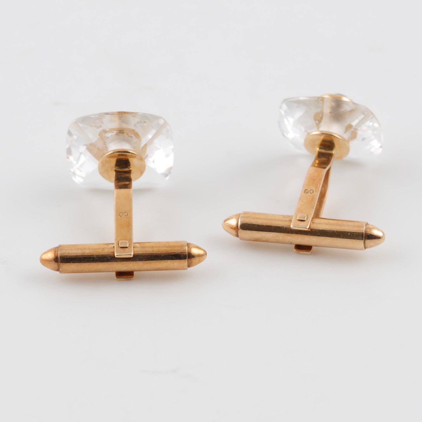 Fine Handmade Sapphire & Gold Cufflinks / Boutons manchettes /Manschettenknöpfe