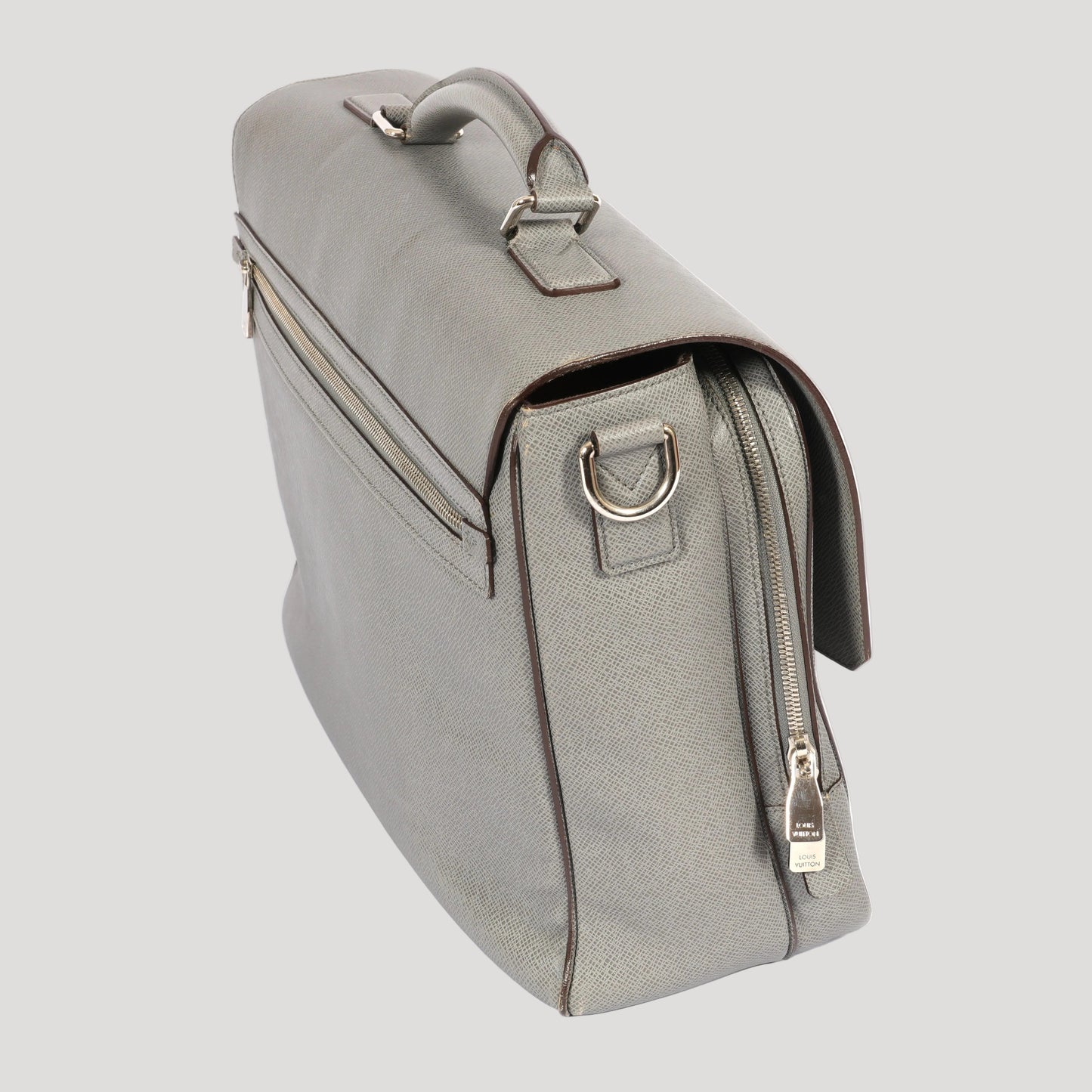Louis Vuitton Vassili briefcase /mallette / Aktentasche in grey Taïga leather