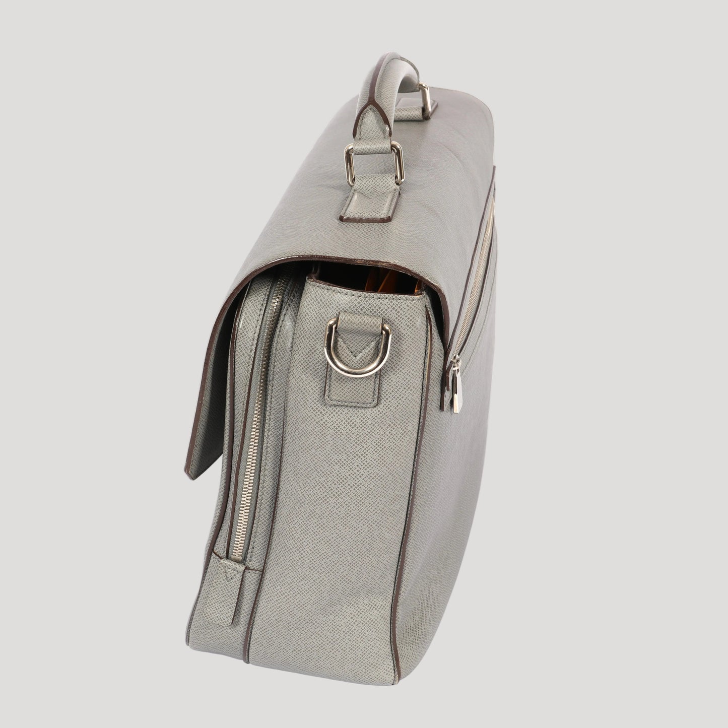 Louis Vuitton Vassili briefcase /mallette / Aktentasche in grey Taïga leather