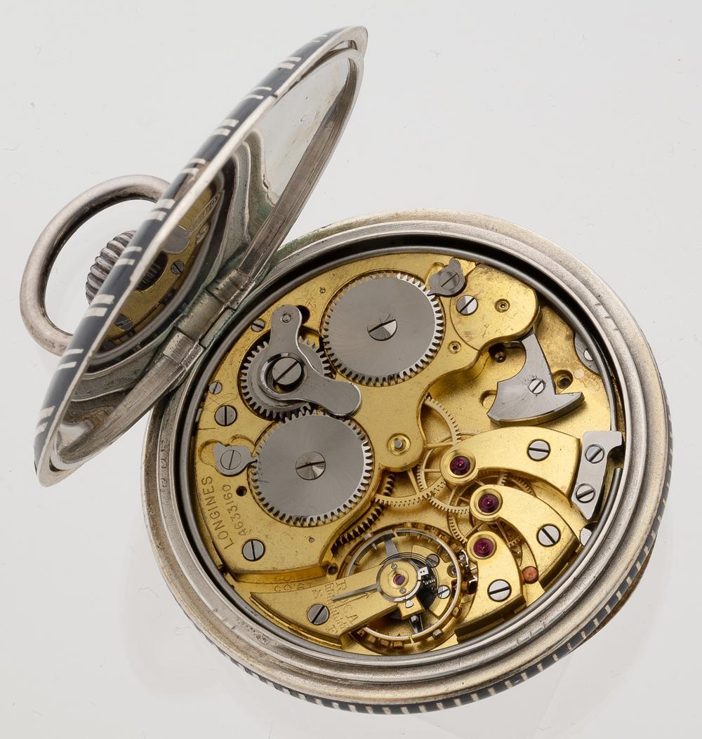 Longines  900 Massive Silver Art Deco Pocket Watch ca 1920'