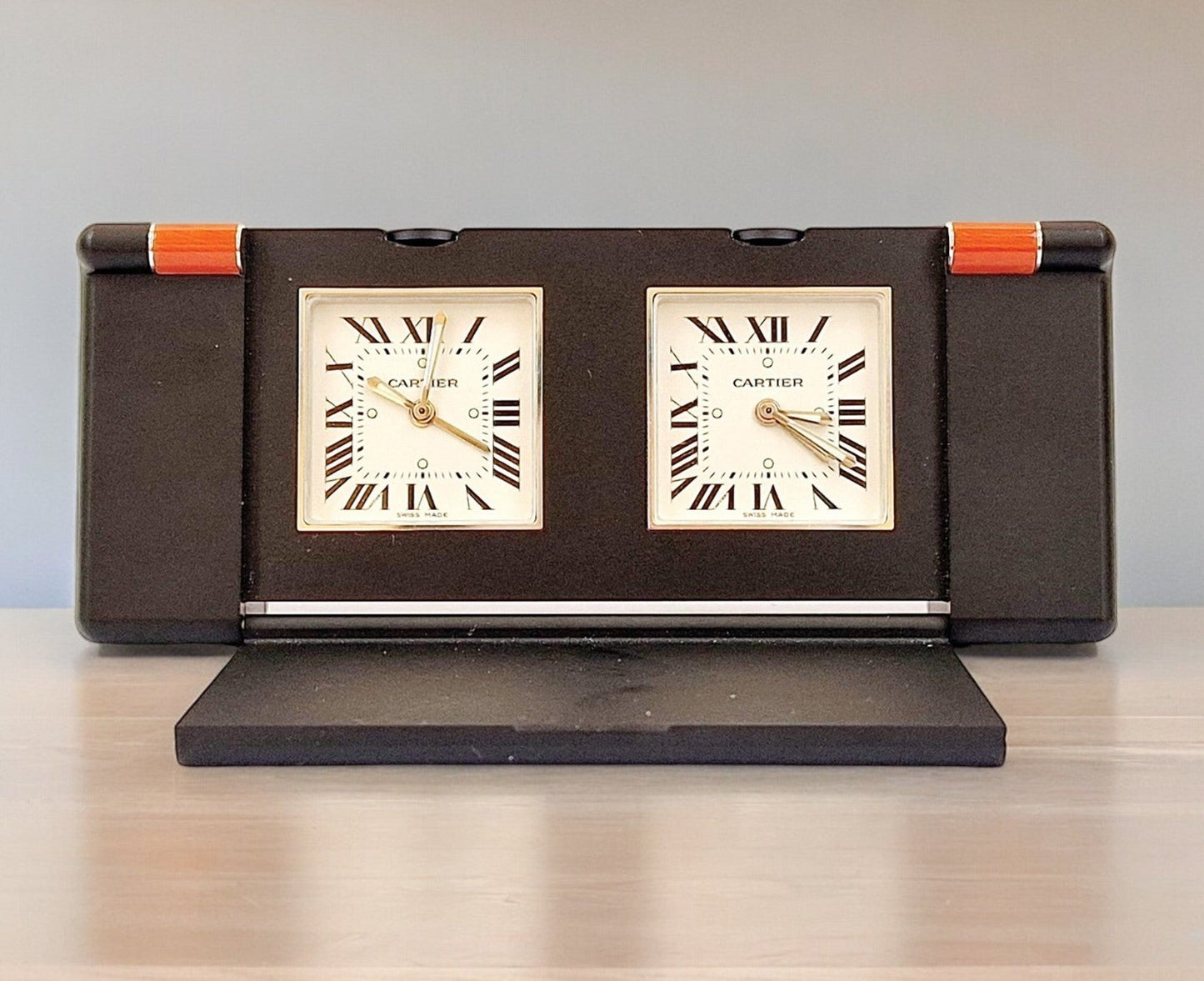 Cartier Limited Edition Double travel alarm table clock Ref.W0100035