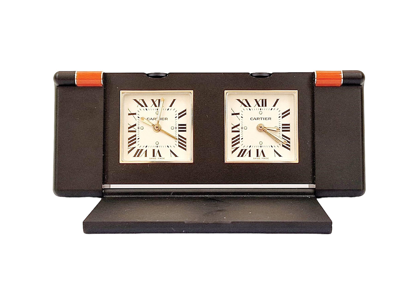 Cartier Limited Edition Double travel alarm table clock Ref.W0100035