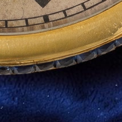 Haas Neveux Genève Art Deco 18k Gold Pocket Watch / Taschenuhr / Montre de poche set with sapphires ca 1920