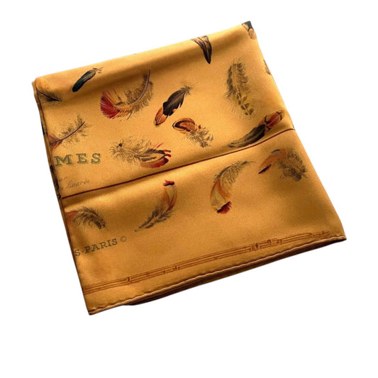 Hermès 'Plumes' silk scarf