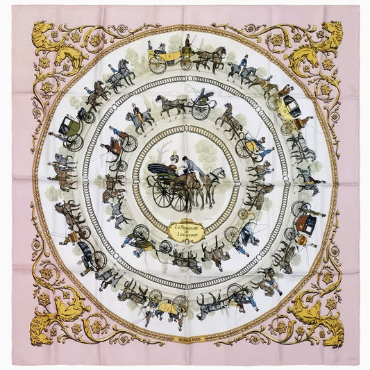 Hermès ' Promenade de Longchamp' Scarf/Schal/ Echarpe 90 cm 24time vestiaire collective