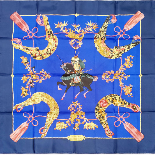 Hermès Silk 'Samurai' Scarf/Schal/ Echarpe 90 cm 24time vestiaire collective
