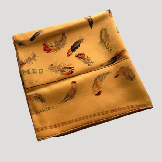 Hermès 'Plumes' silk scarf