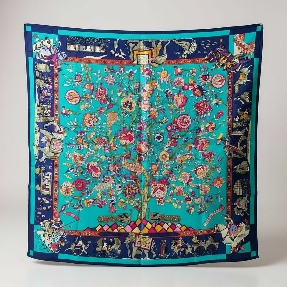 Hermès New 'Fantaisies Indiennes" Silk Scarf/ Schal/ Echarpe in its Hermès box