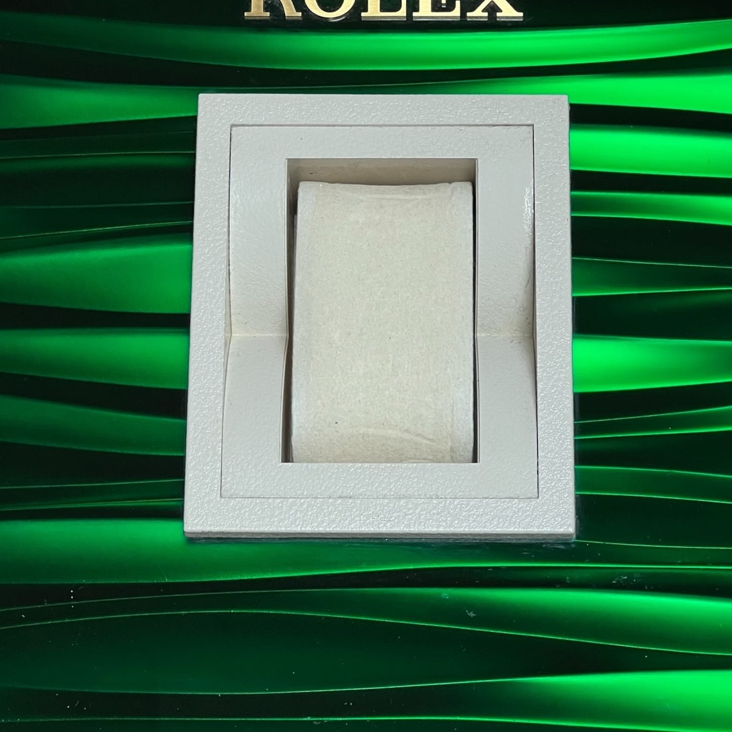 Rolex Green Watch Stand Display Présentoir Wave Rare