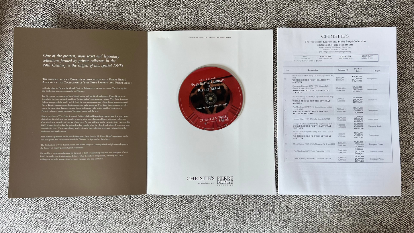Exceptional Complete Five-Volume & 1 DVD Collection – Yves Saint Laurent & Pierre Bergé | Christie’s 2009