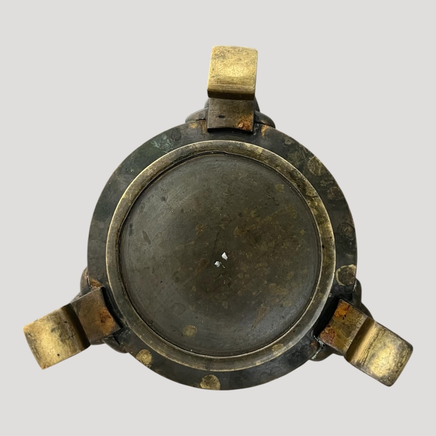 Japan, 19th century. Important Patinated Bronze Vase, with gilded and silver-plated relief decoration