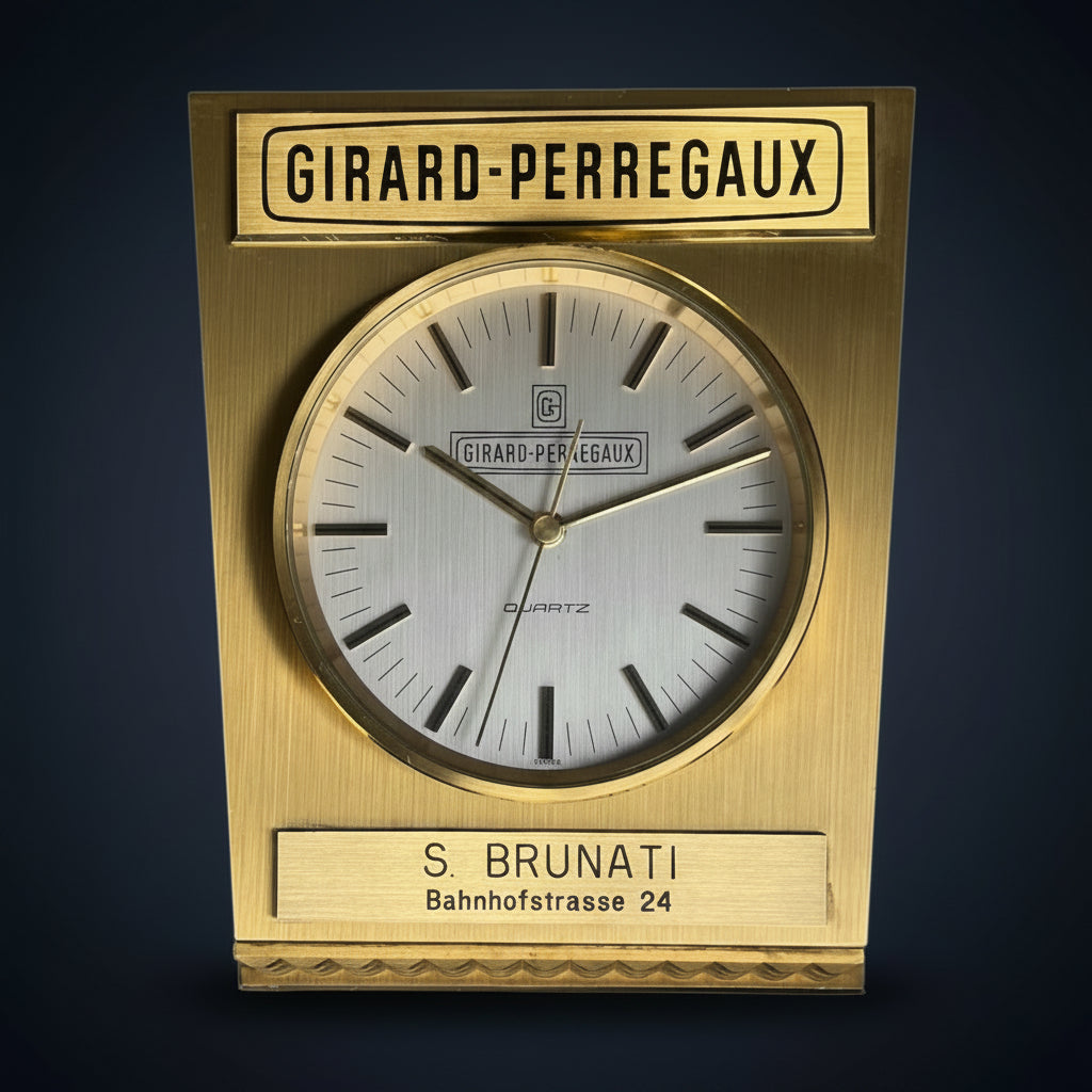 Girard-Perregaux Desk Clock, 1980s-90s