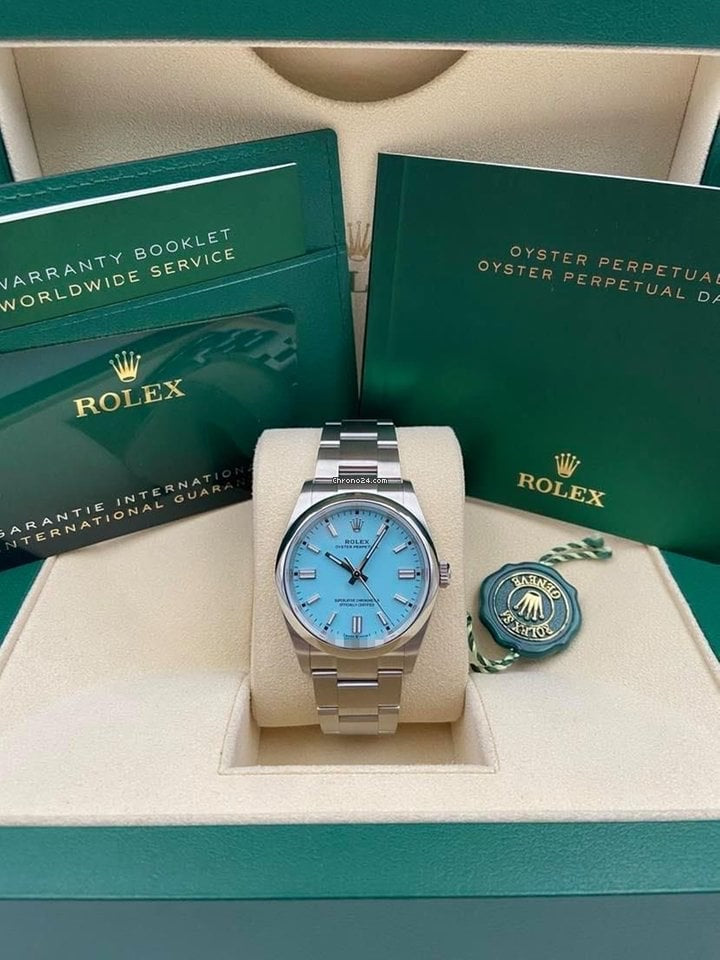Rolex Oyster Perpetual 36mm Tiffany dial Ref. 126000 New