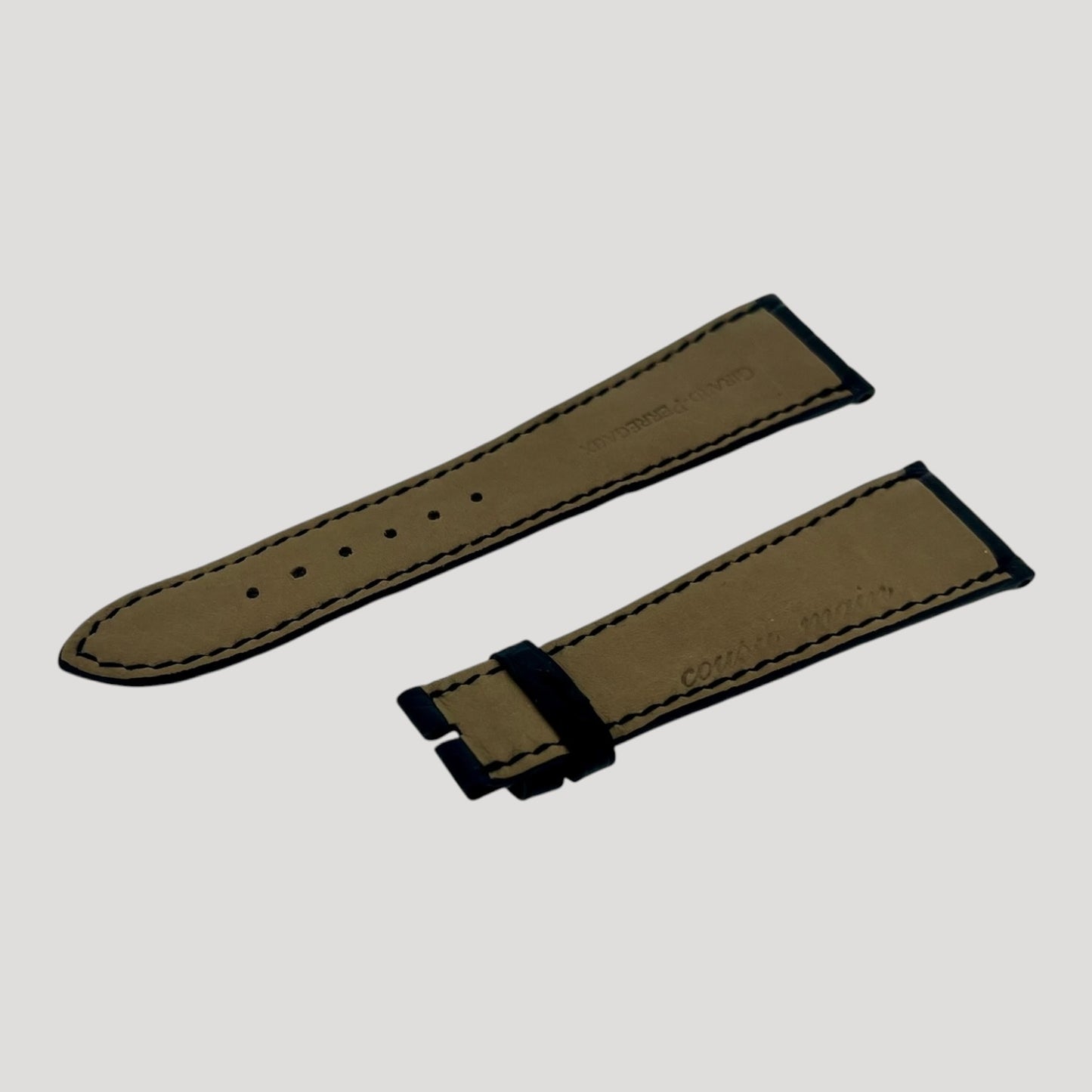 Girard Perregaux New Black Croco Leather Band / Strap/ Bracelet 22 mm