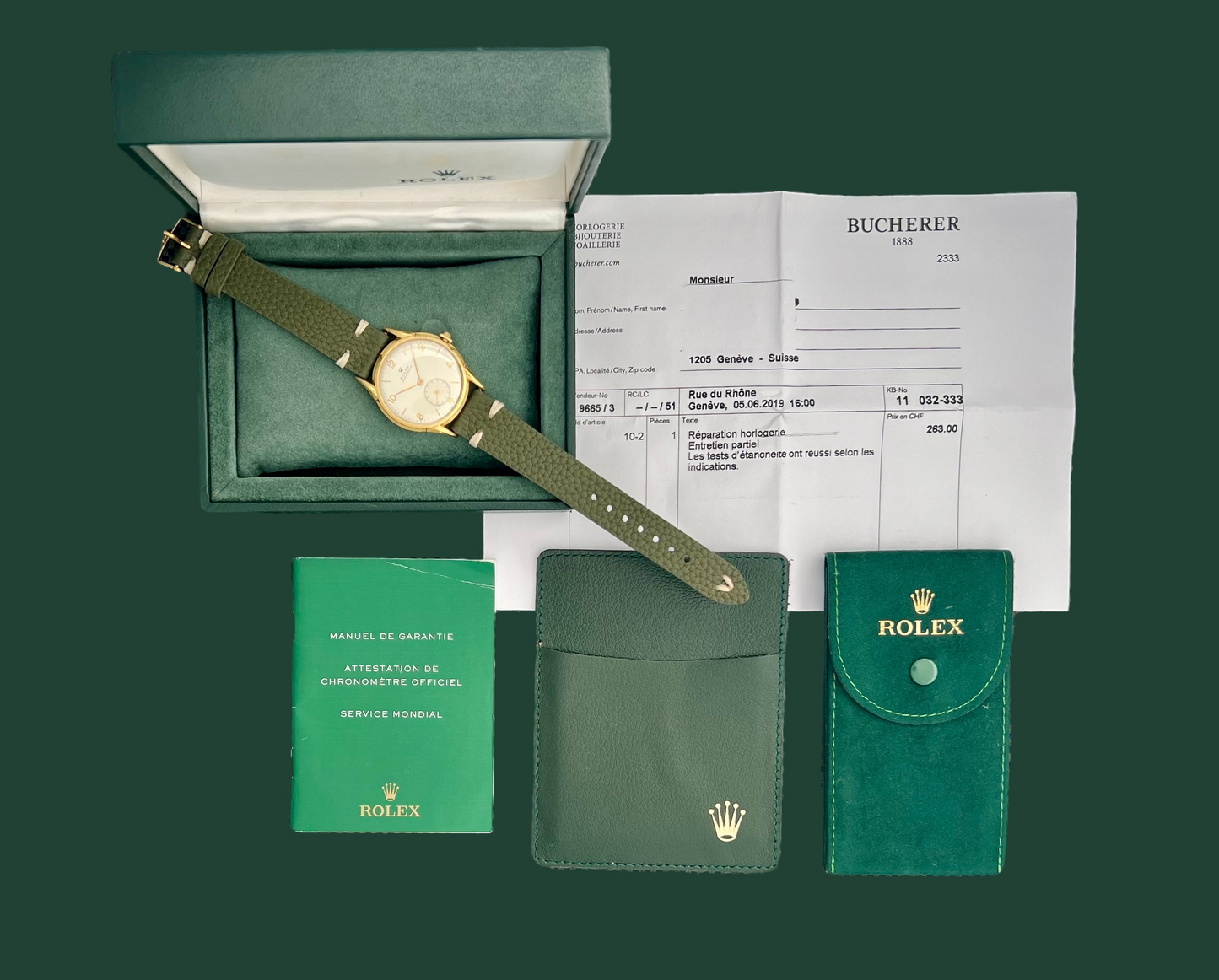 Rolex Vintage Precision Manual Winding 18K Gold 1947’ Fancy lugs