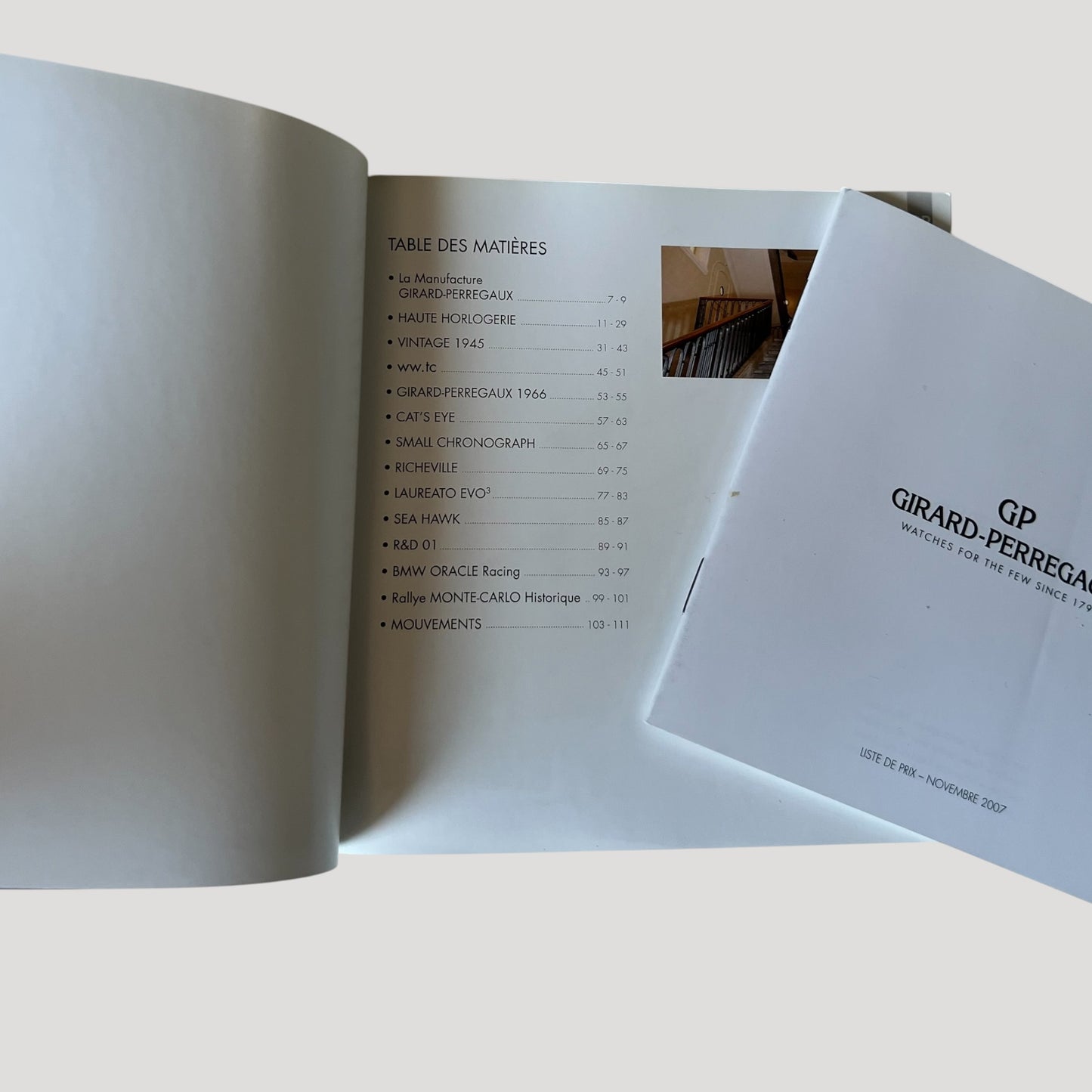 Girard-Perregaux Book with Price List 2007