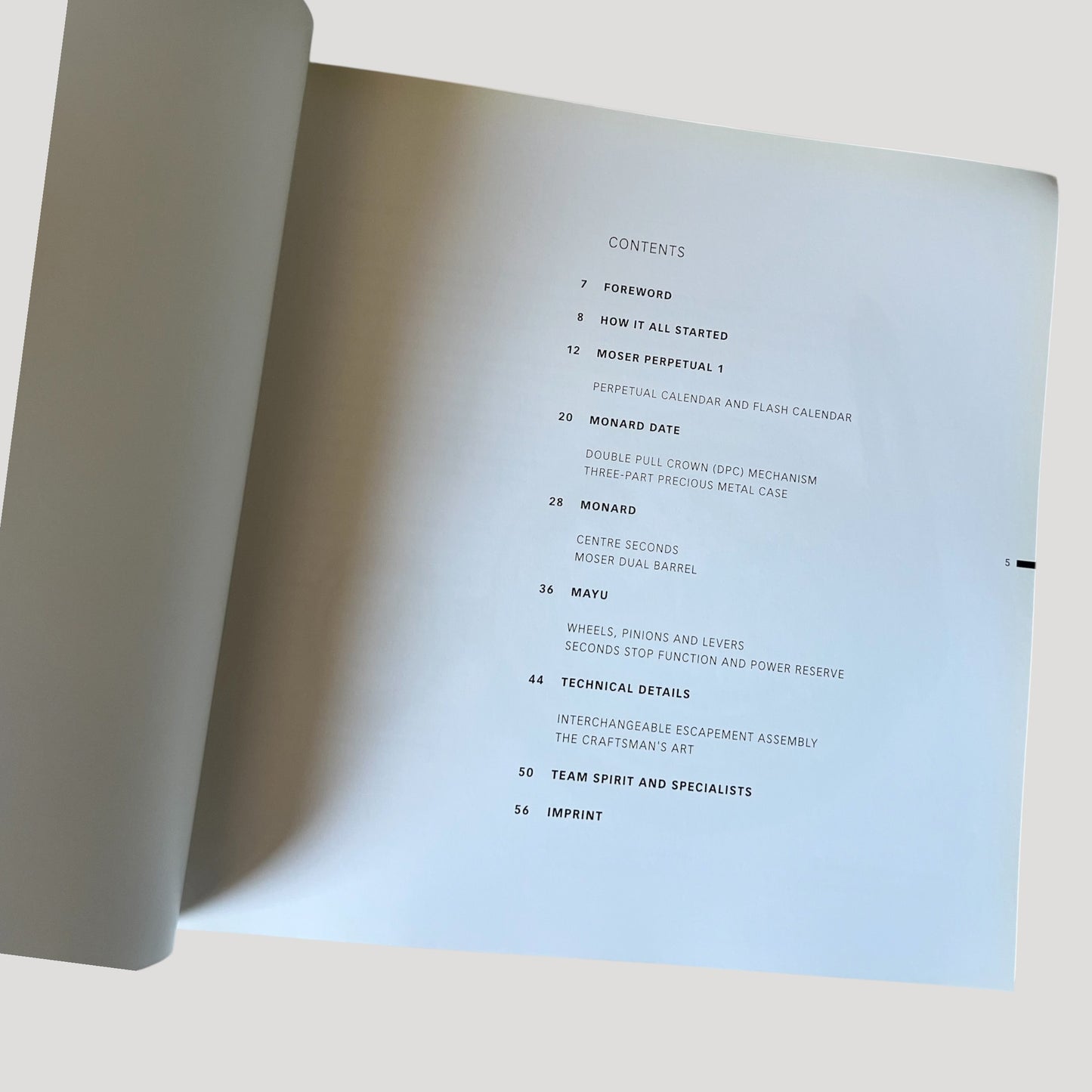 Moser & Cie Catalogue Book / Livre / Buch with Price List 2007
